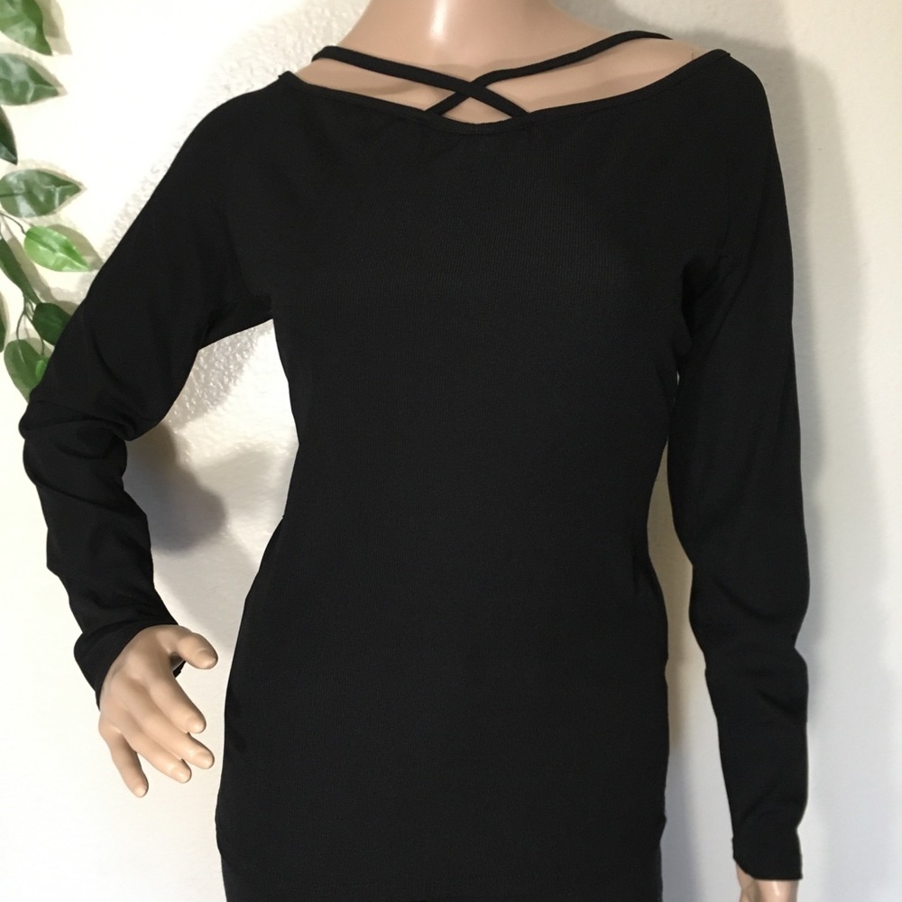 Black Criss Cross Top